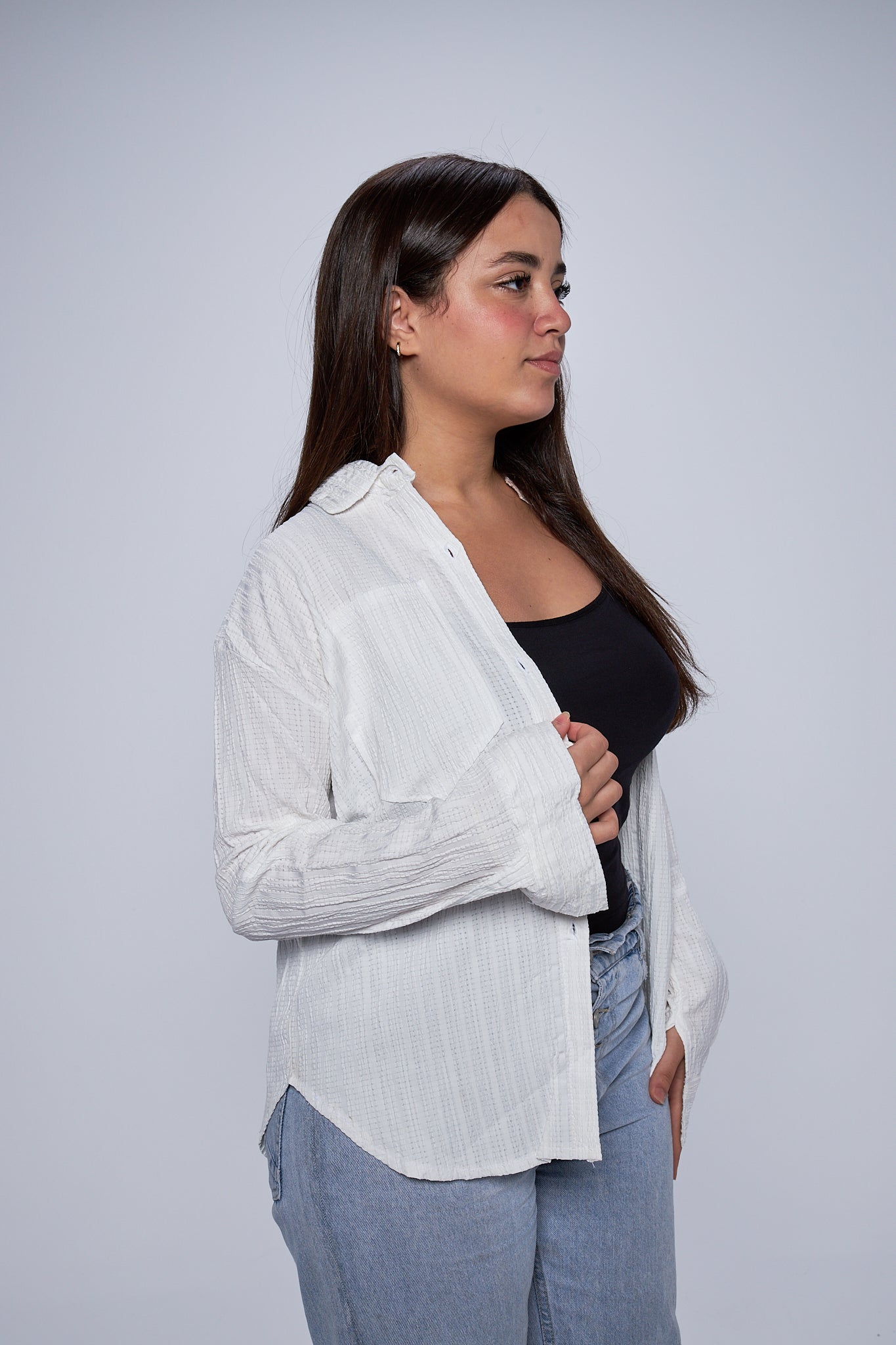 Sleeves Linen Shirt